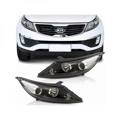 Farol sportage kia de 2011 a 2014 lado esquerdo manual e elétrico sem LED