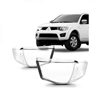 Lente de farol triton mitsubishi de 2007 a 2016 lado esquerdo