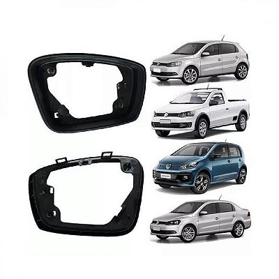 Aro do retrovisor gol volkswagen de 2013 a 2023 lado esquerdo sem furo para pisca