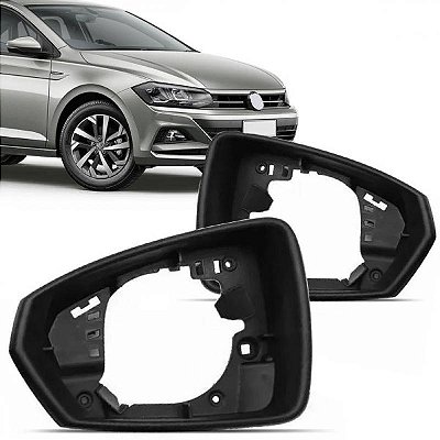 Aro do retrovisor polo e virtus volkswagen de 2018 a 2022 lado esquerdo com furo para pisca
