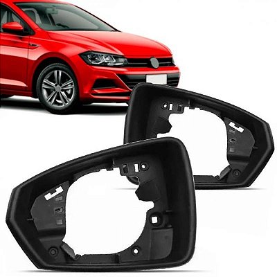Aro do retrovisor polo e virtus volkswagen de 2018 a 2022 lado esquerdo sem furo para pisca