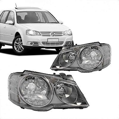 Farol golf volkswagen de 2008 a 2013 lado direito fumê cromomix