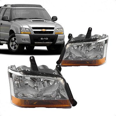 Farol s10 chevrolet de 2001 a 2011 lado esquerdo âmbar