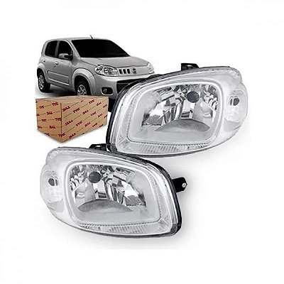 Farol uno fiat de 2011 a 2014 vivace e fiorino fiat de 2011 a 2021 lado direito cromado