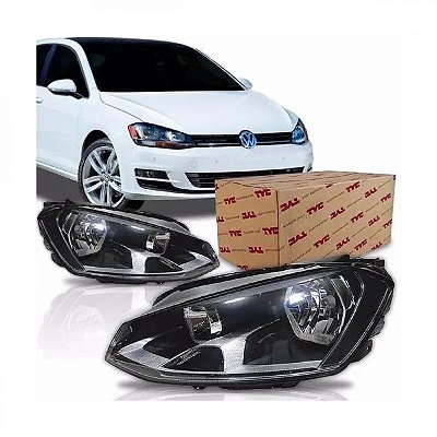 Farol golf volkswagen de 2014 a 2017 lado esquerdo elétrico com motor sem xenon