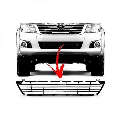 Grade para choque hilux toyota de 2012 a 2015 central preta picape