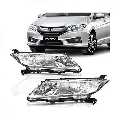 Farol city honda de 2014 a 2017 lado esquerdo manual