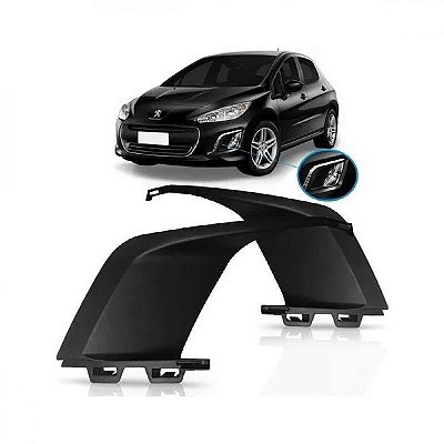 Grade do para choque 308 peugeot de 2011 a 2015 dianteiro lado direito preta