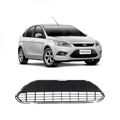 Grade do para choque focus ford de 2009 a 2013 dianteiro central com friso cromado