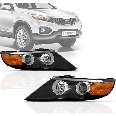 Farol sorento kia de 2010 a 2013 lado direito manual sem entrada xenon