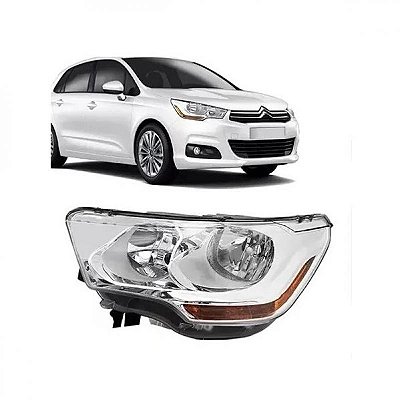 Farol c4 lounge citroën de 2014 a 2016 e ds4 citroën de 2011 em diante lado esquerdo âmbar elétrico sem projetor