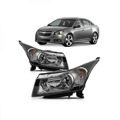 Farol cruze chevrolet de 2011 a 2014 lado esquerdo máscara negra manual