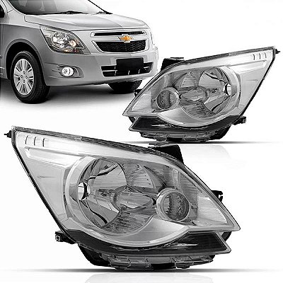 Farol cobalt chevrolet de 2012 a 2016 lado direito cromado manual