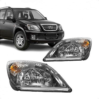 Farol tiggo chery de 2010 a 2013 lado esquerdo manual para lâmpada H4