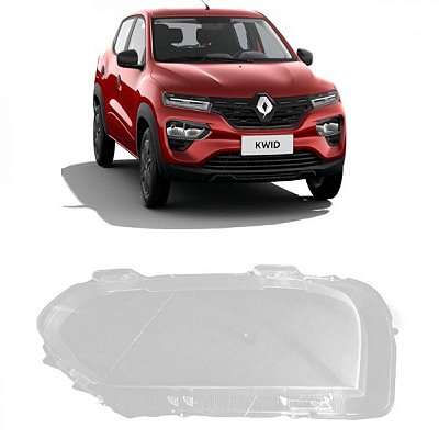 Lente do farol kwid renault de 2022 a 2025 lado esquerdo inferior