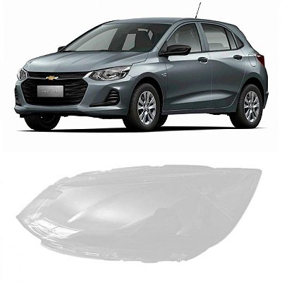 Lente do farol onix chevrolet de 2020 a 2025 lado esquerdo