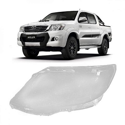 Lente farol hilux sw4 toyota de 2012 a 2015 lado esquerdo sem xenon