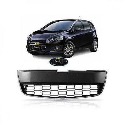 Grade do para choque sonic chevrolet de 2012 a 2014 dianteira inferior com friso cromado