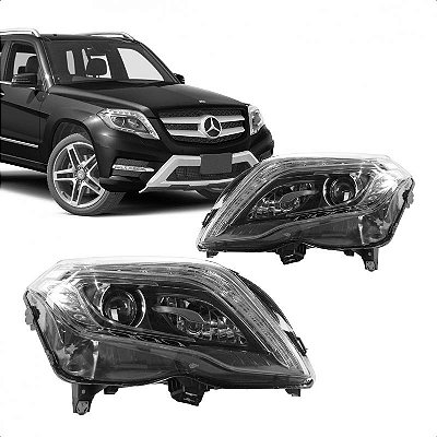 Farol glk mercedes benz de 2013 a 2015 manual sem LED sem xenon com lâmpada par
