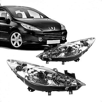 Farol 307 peugeot de 2007 a 2012 lado esquerdo elétrico com motor
