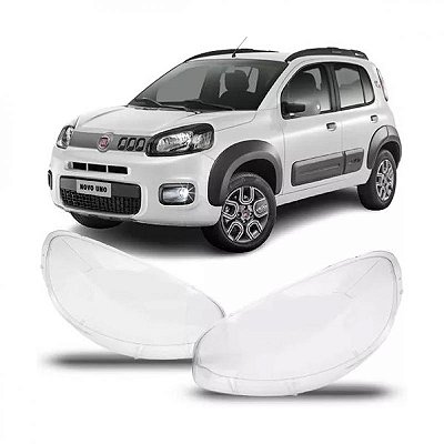 Lente do farol uno fiat de 2015 a 2021 partner peugeot e fiorino fiat de 2022 a 2025 lado direito