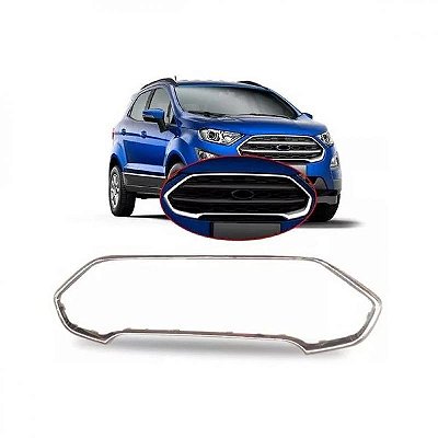 Moldura inferior para choque da grade do radiador ecosport ford de 2018 a 2021 cromado