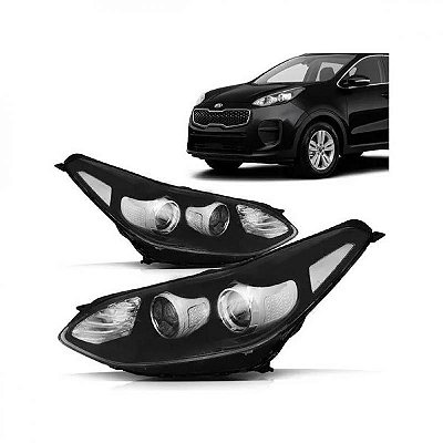 Farol sportage kia de 2017 a 2019 lado direito manual com projetor com LED HB3