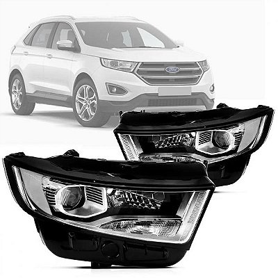 Farol edge ford de 2016 a 2018 lado esquerdo elétrico com motor com projetor