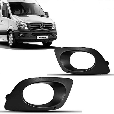 Grade do para choque sprinter mercedes benz de 2017 a 2019 dianteiro lado direito preto texturizado sem pisca