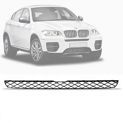 Grade do para choque x5 bmw de 2007 a 2013 dianteira central preta suporte
