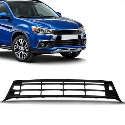 Grade para choque asx mitsubishi de 2017 a 2018 dianteira central preta