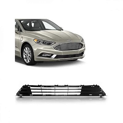 Grade do para choque fusion ford de 2017 a 2019 dianteira central sem pisca texturizada