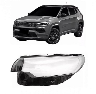 Lente do farol compass jeep de 2022 a 2025 lado esquerdo