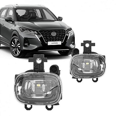 Farol auxiliar kicks nissan de 2022 a 2024 e kardian renault de 2024 a 2025 lado esquerdo com LED