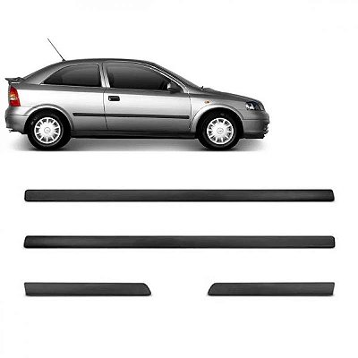 Friso lateral astra chevrolet de 1998 a 2002 preto bicolor hatch duas portas quatro peças