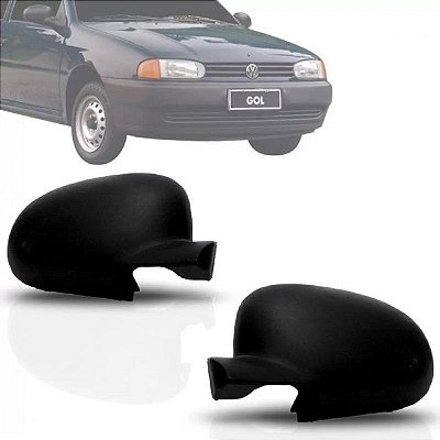 Capa de retrovisor gol volkswagen de 1995 a 1999 lado esquerdo externo preto sem pisca texturizado