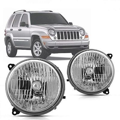 Farol cherokee jeep de 2002 a 2003 lado direito sport