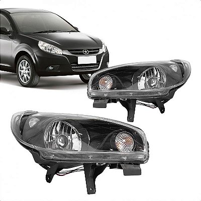 Farol j3 jac de 2010 a 2013 lado esquerdo preto
