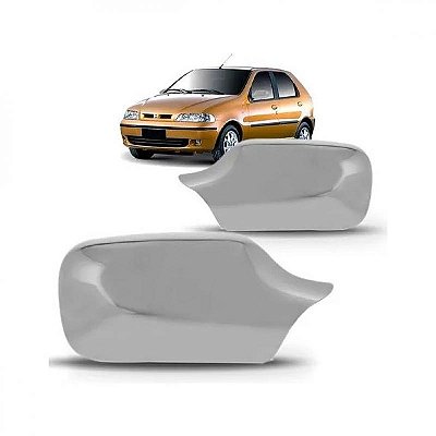 Capa de retrovisor palio fiat de 2001 a 2006 lado esquerdo cromado versão fire ficosa