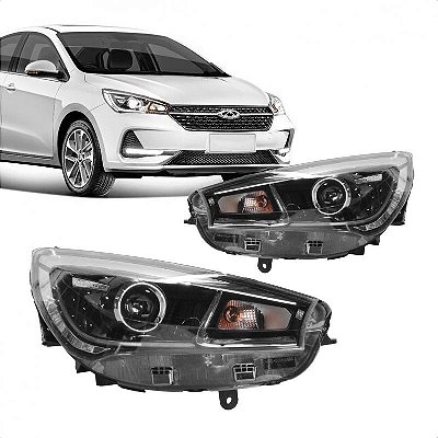 Farol arrizo 5 chery de 2019 a 2021 lado direito elétrico com motor com LED