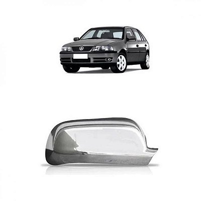 Capa do retrovisor gol volkswagen de 1999 a 2008 lado esquerdo cromada terceira e quarta gerações