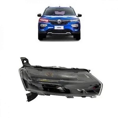 Farol kwid renault de 2022 a 2025 lado esquerdo superior com luz diurna DRL
