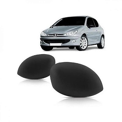 Capa de retrovisor 206 peugeot de 1998 a 2010 e 207 peugeot de 2009 a 2015 lado direito carcaça preta