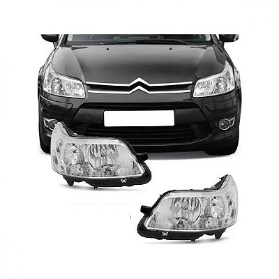 Farol c4 citroën de 2008 a 2014 lado direito pallas e hatchback elétrico com motor