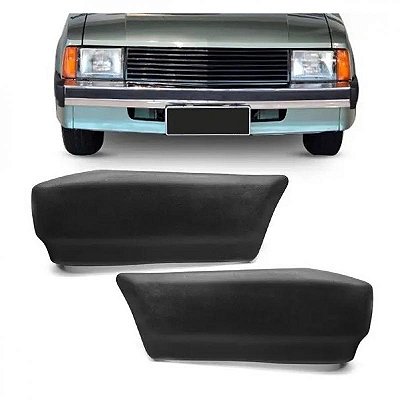 Ponteira de para choque chevette chevrolet de 1983 a 1986 dianteira esquerda preto
