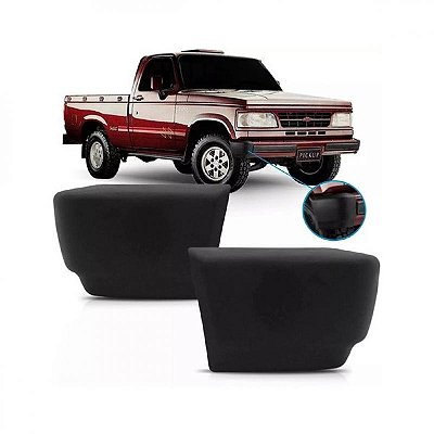 Ponteira de para choque d20 chevrolet de 1985 a 1999 superior preto