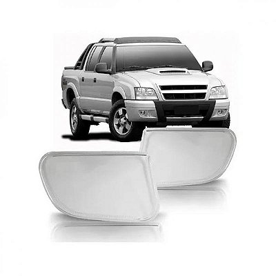 Lente do farol auxiliar s10 chevrolet de 2001 a 2011 lado esquerdo pit bull de vidro