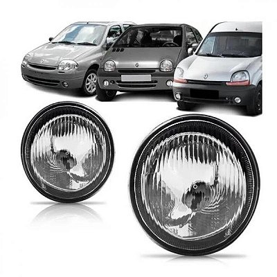 Farol auxiliar clio renault de 1999 a 2002 twingo e kangoo renault de 1998 a 2007 lado esquerdo raiado