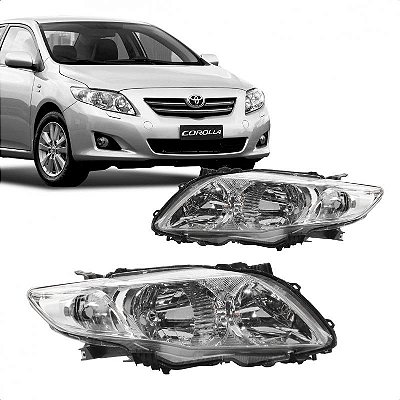 Farol corolla toyota de 2009 a 2011 lado esquerdo cromado