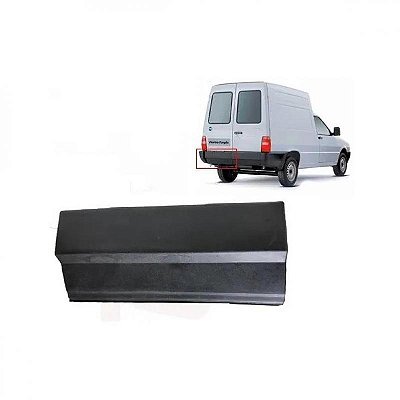 Moldura inferior para choque da porta fiorino fiat de 1991 a 1993 traseira lado direito carcaça preta furgão